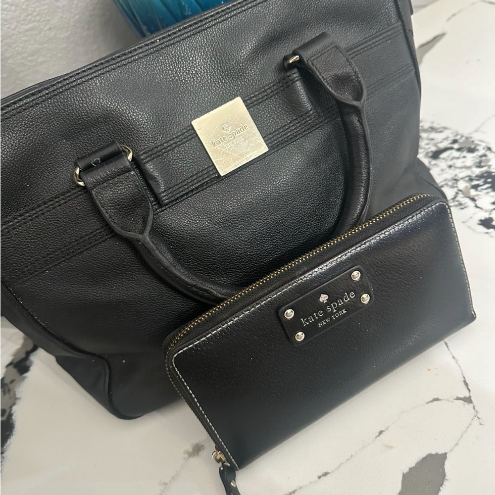 Kate Spade Black Tote and Wallet Set